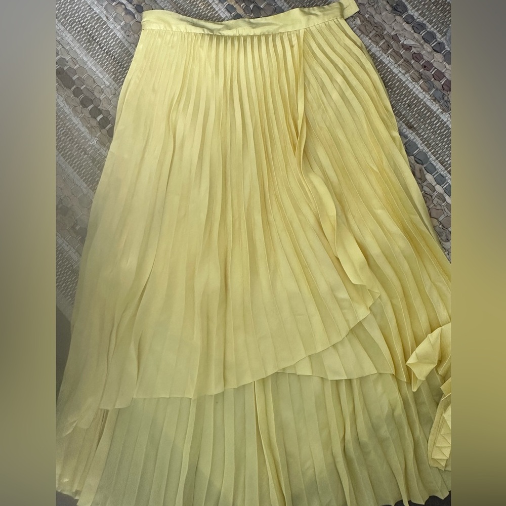 & Other Stories Yellow Midi Skirt